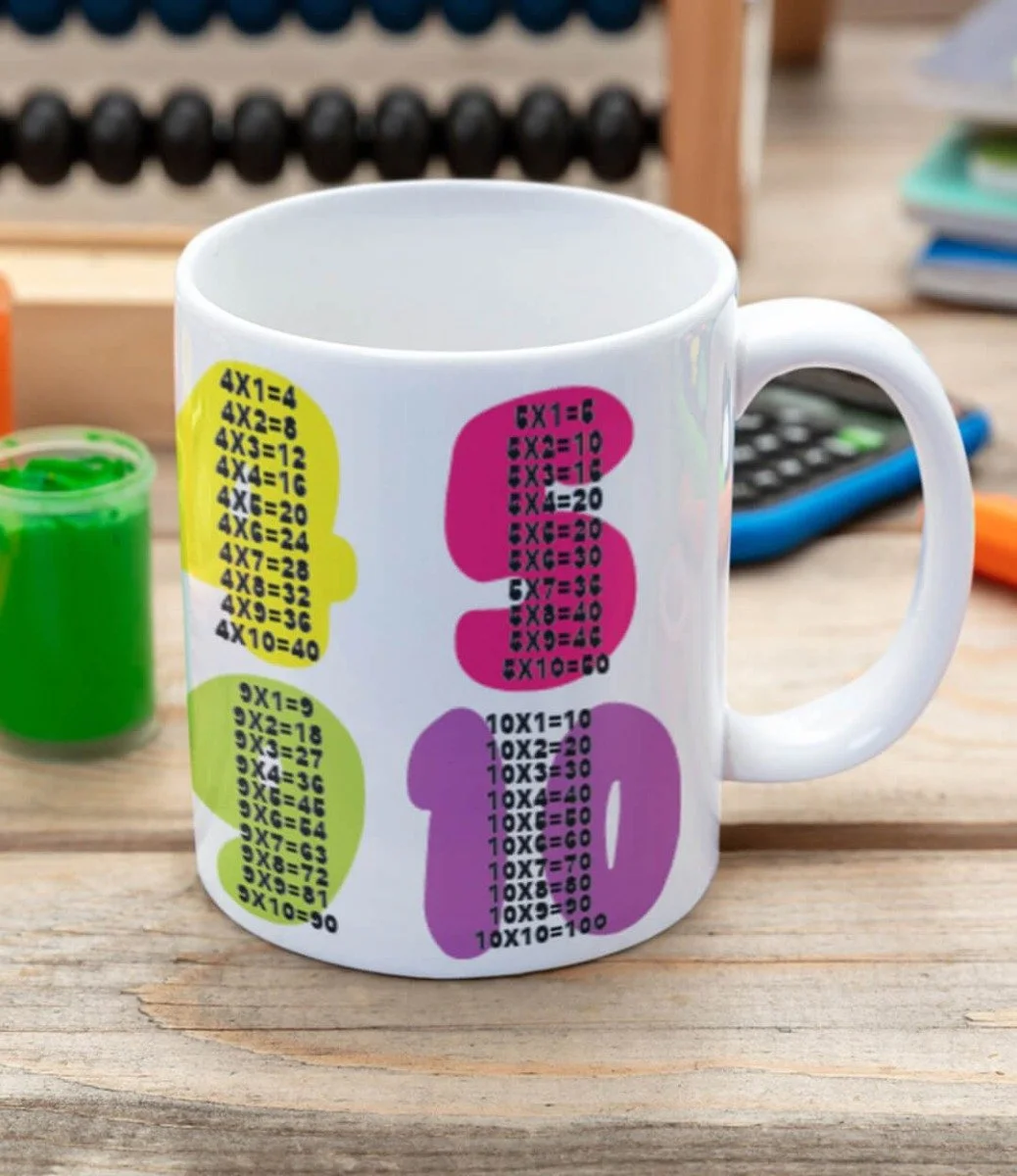 Multiplication Table on A Mug for Kids