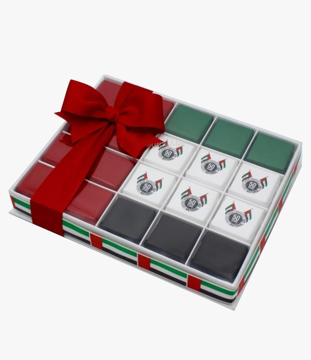 National Day Gift Box with Bow - 400g - Pack of 10 Boxes By Le Chocolatier
