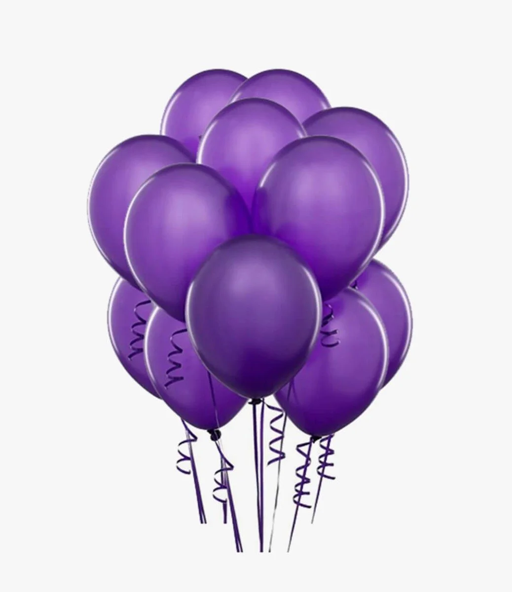 Purple Helium Latex Balloons (12) 