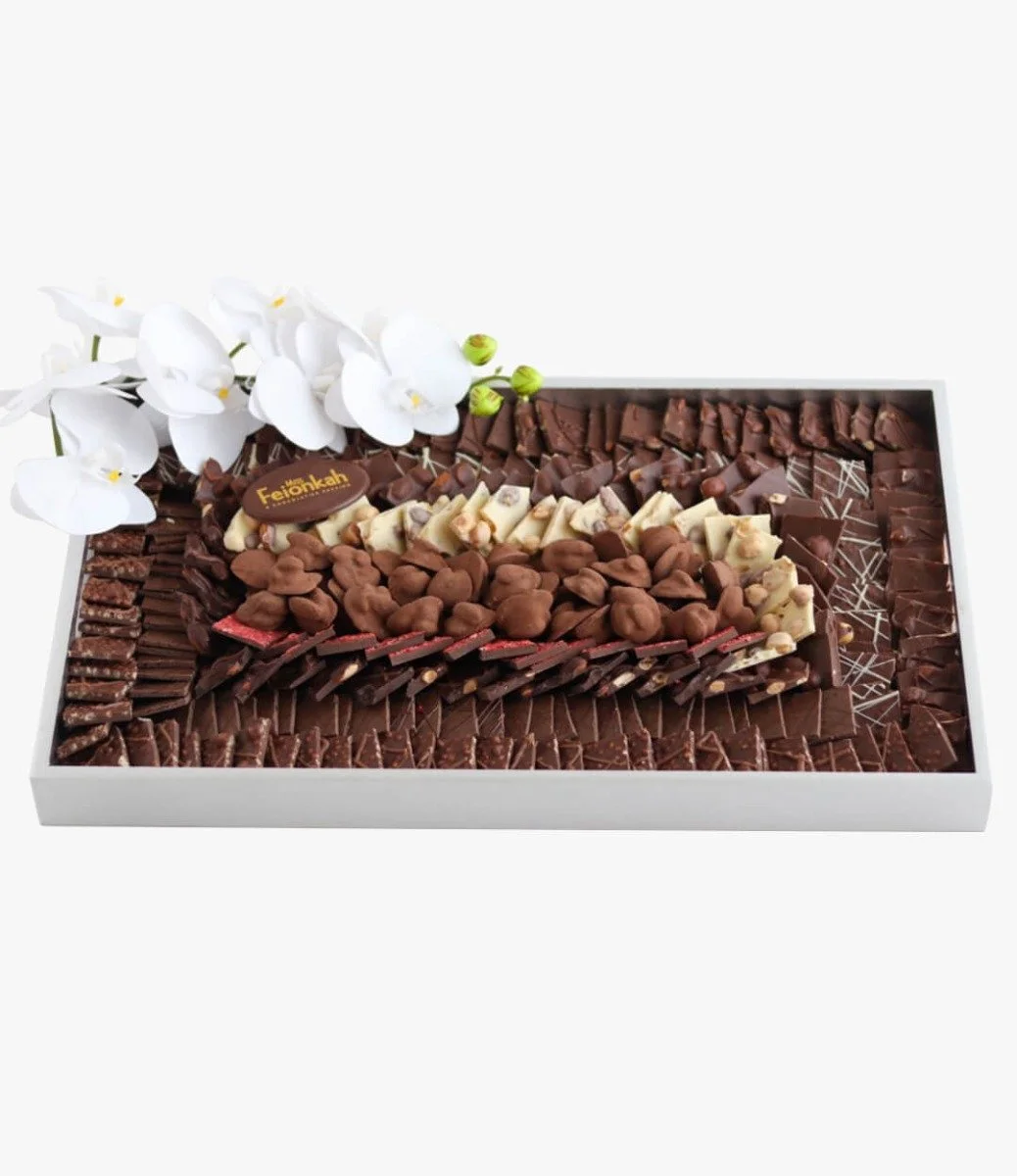Orchid Chocolate Slices Tray