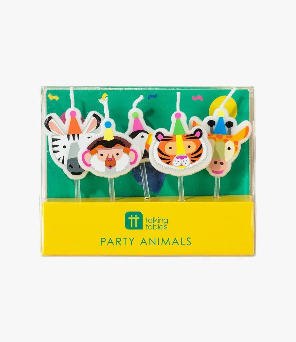 Party Animals Shaped Candles 5pc Pack by Talking Tables