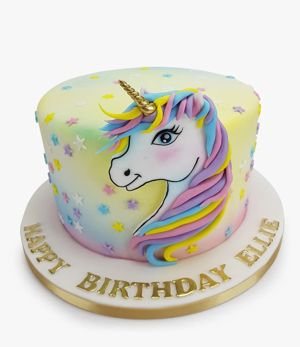 Pastel 2D Unicorn Cake By Cake Social