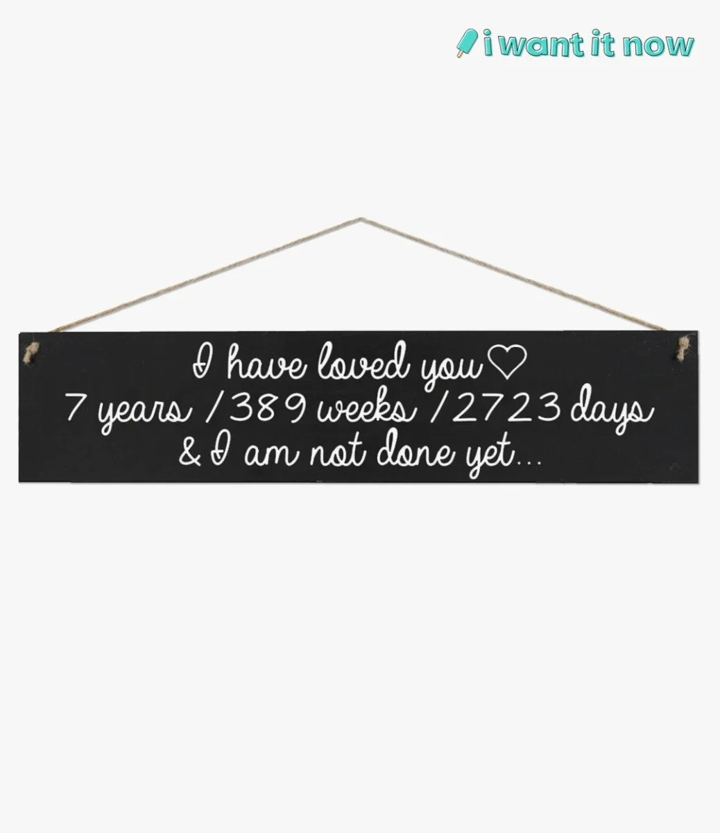 Personalised Anniversary Wooden Sign - By I Want It Now