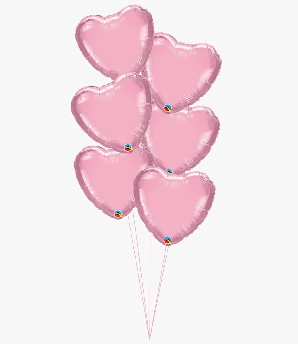 Pink Hearts Foil Balloon Happy Mothers Day Balloon Bundle