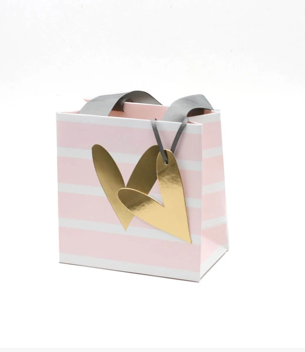 Pink Stripe Small Bag by Belly Button