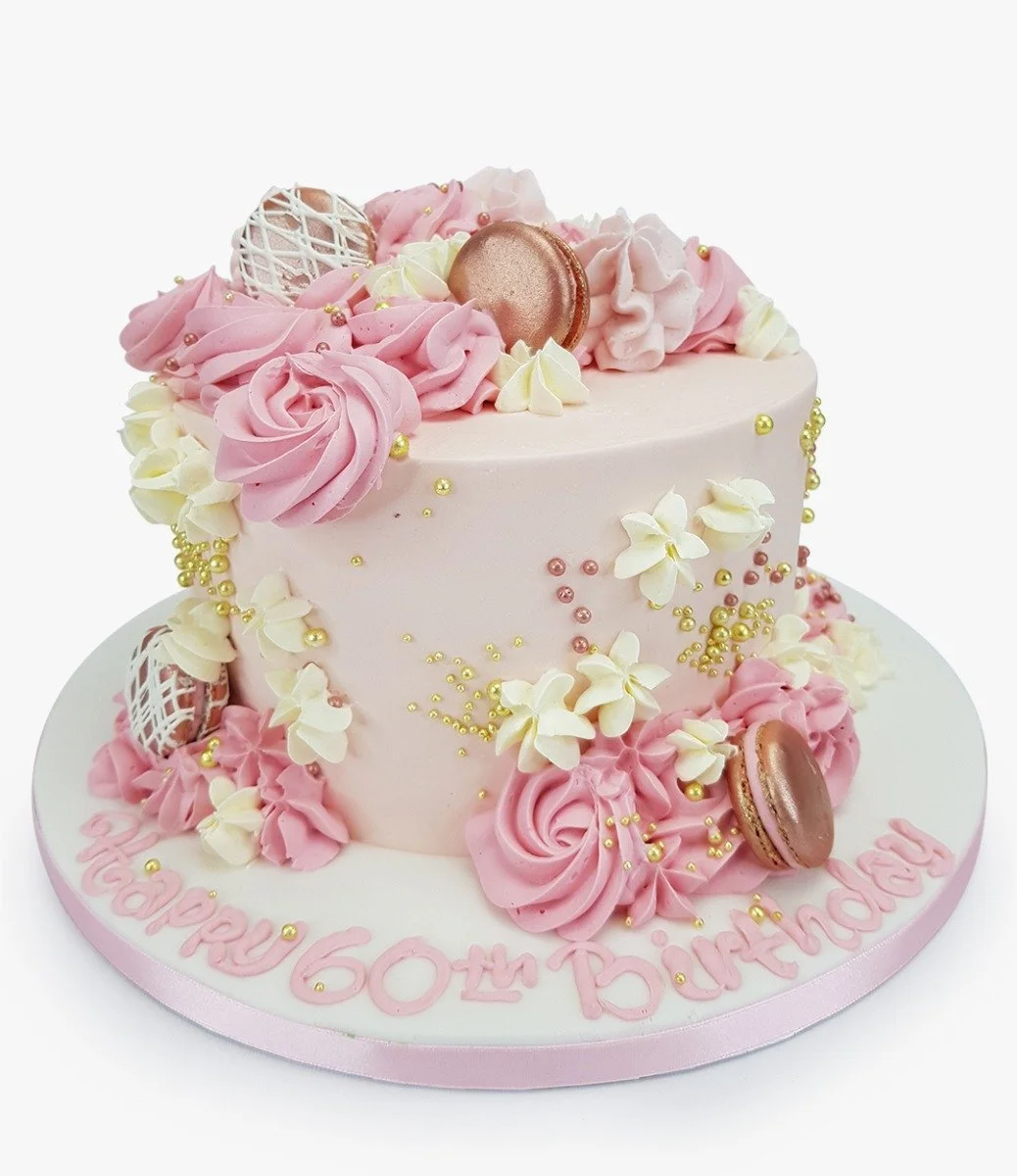 Pretty Pink Macaron Cake By Cake Social