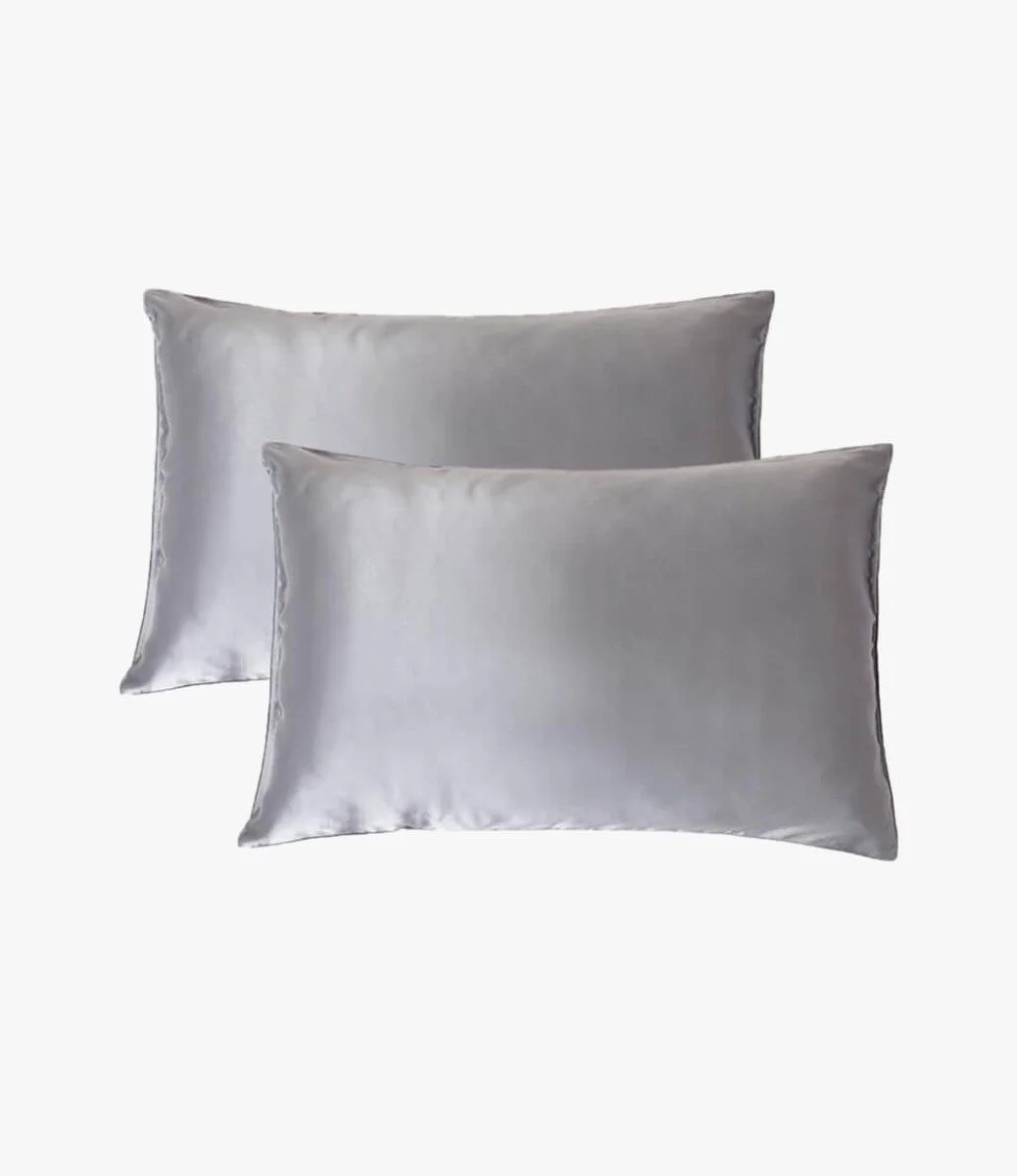 Pure Silk Pillowcases - Heather Grey