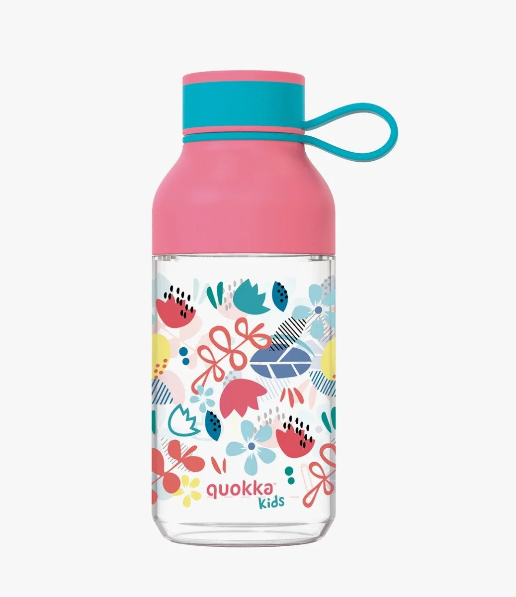 Quokka Kids Tritan Bottle Ice With Strap Flowers 430 ml