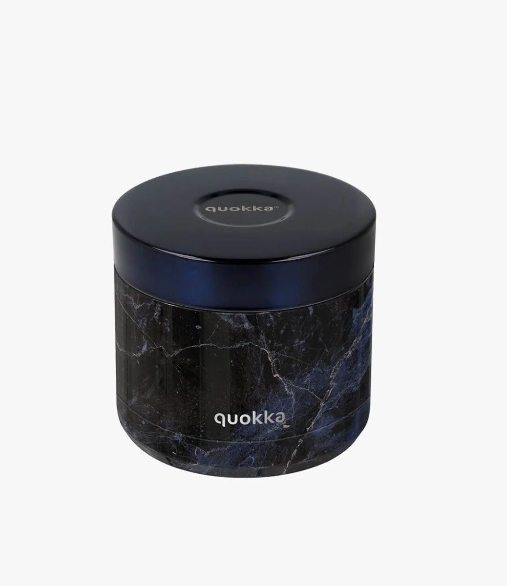 Quokka Thermal Stainless Steel Food Jar Black Marble Large  604 Ml
