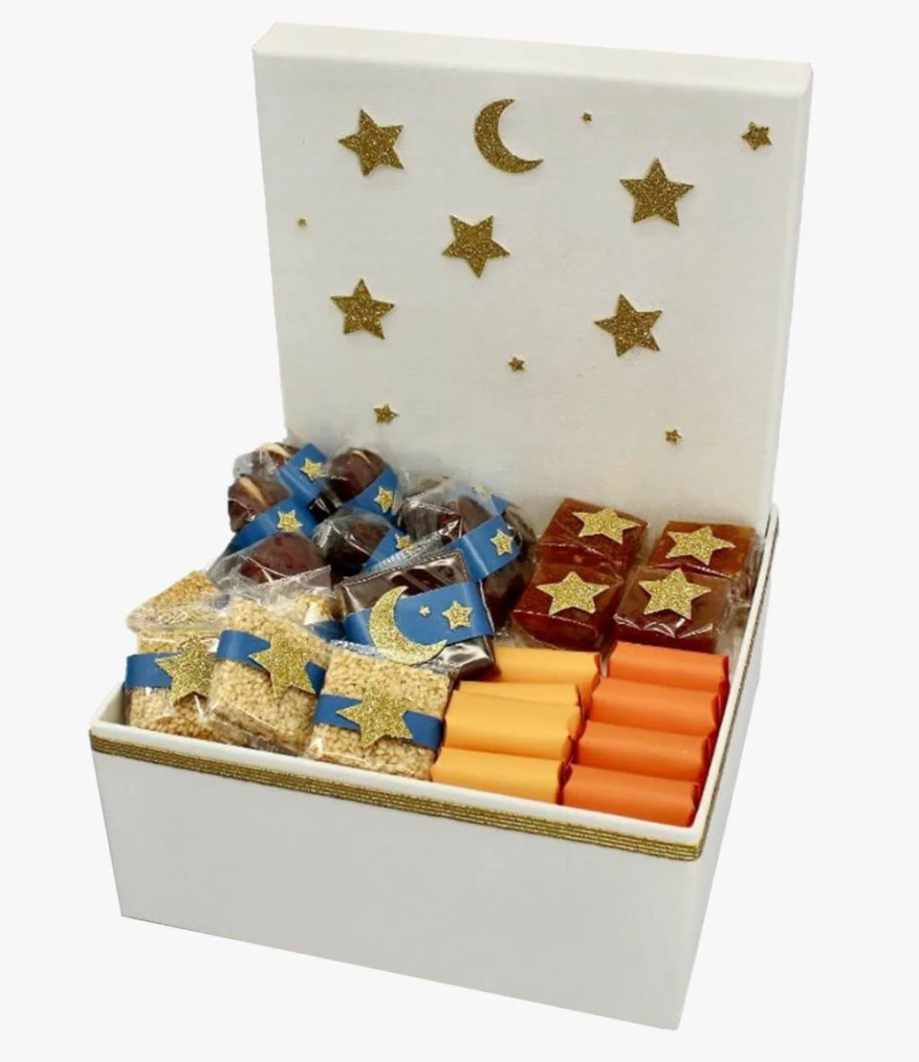 سلة تمر وشوكولاتة رمضان الفاخرة  صغيرة من لو شوكولايتير دبي