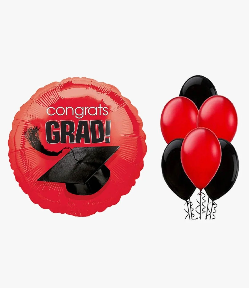 Congrats Grad Red Balloon Bundle