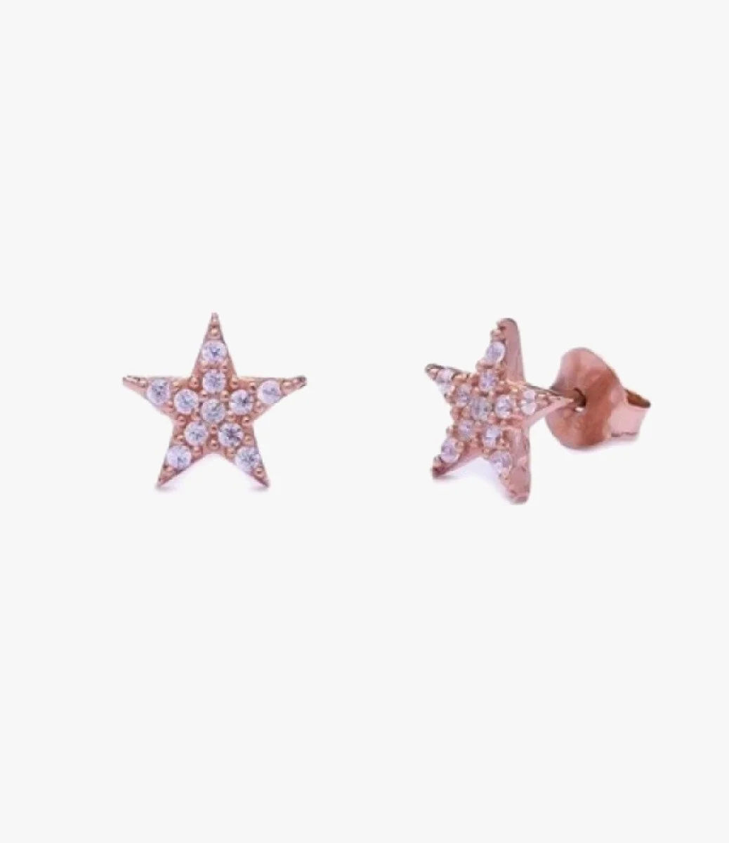 Gold-Plated Starfish Flower Earrings by NAFEES