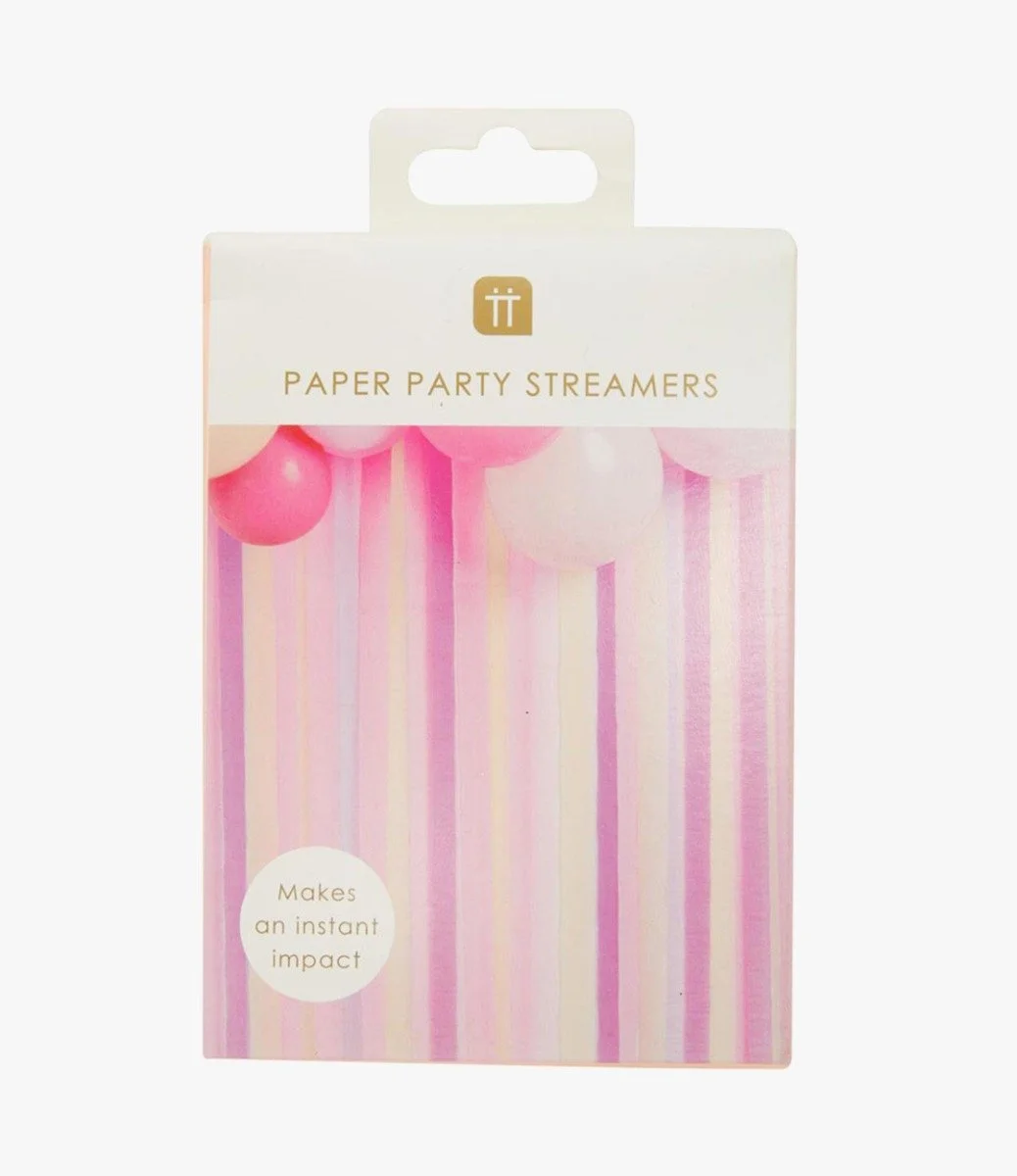 Rose Paper Streamers 7 Colors Pack by Talking Tables
