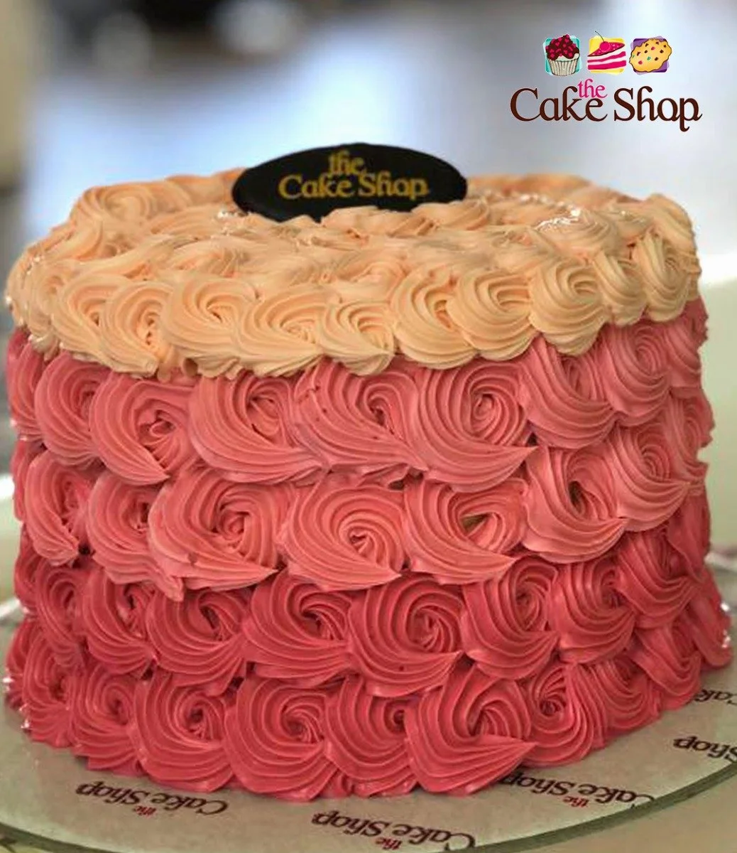 Shades of Pink Chocolate Cake by The Cake Shop 