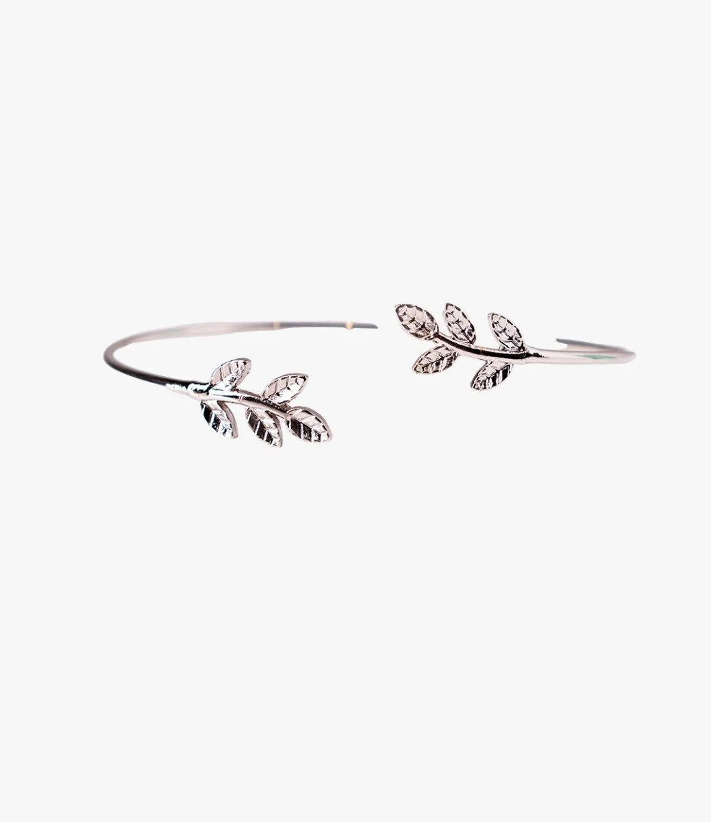 Silver Tree Leaf Bracelet