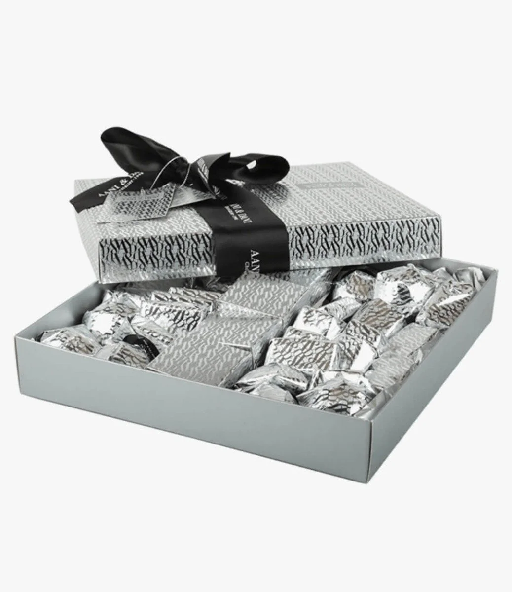 Special Chocolate Gift Silver Box - Medium by Aani & Dani