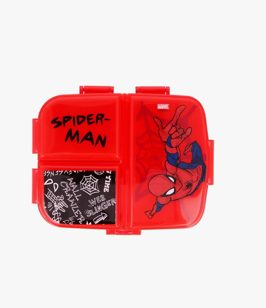 Stor Xl Multi Compartment Rectangular Sandwich Box Spiderman Urban Web