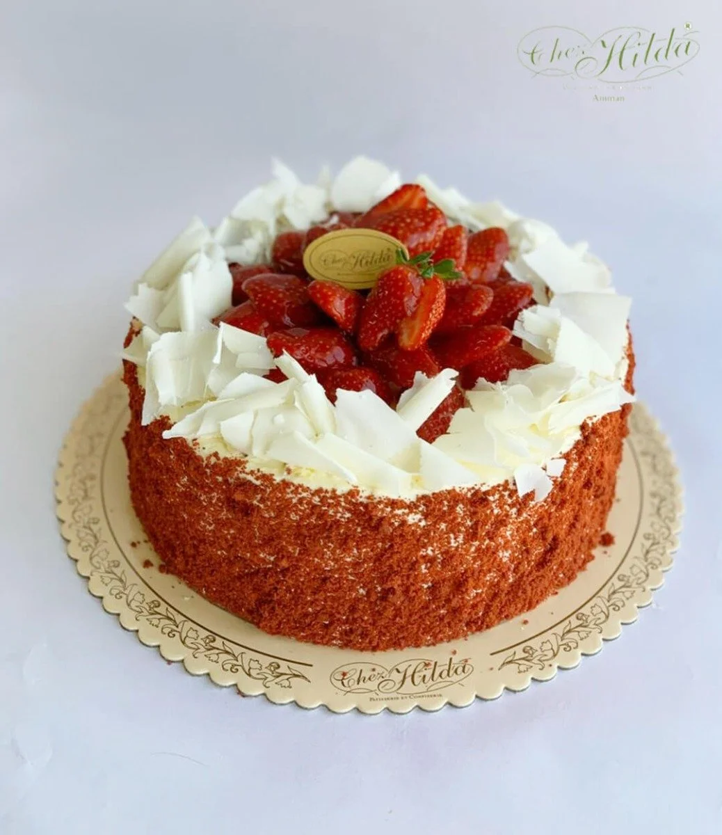 Strawberry Creamcheese Red Velvet Cake by Chez Hilda Patisserie