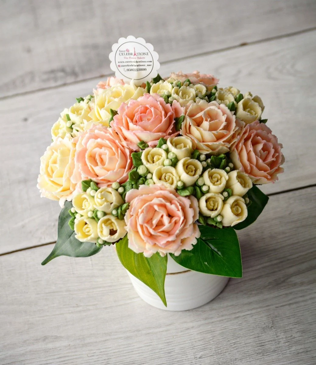 Stunning Mini Flower Cupcakes Bouquet from Sweet Celebrationz