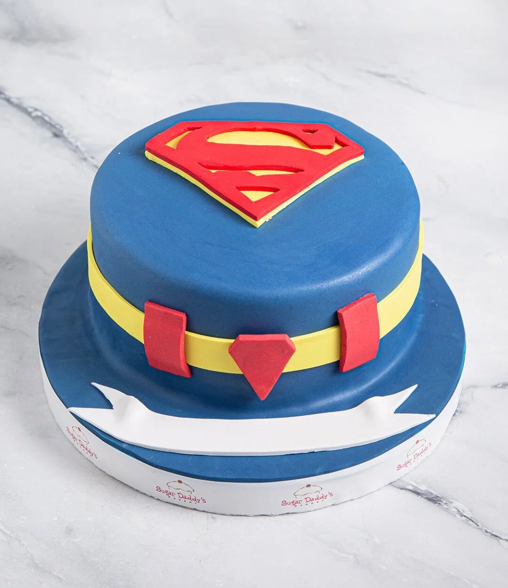 Superman Design Cake By Sugar Daddy's Bakery 