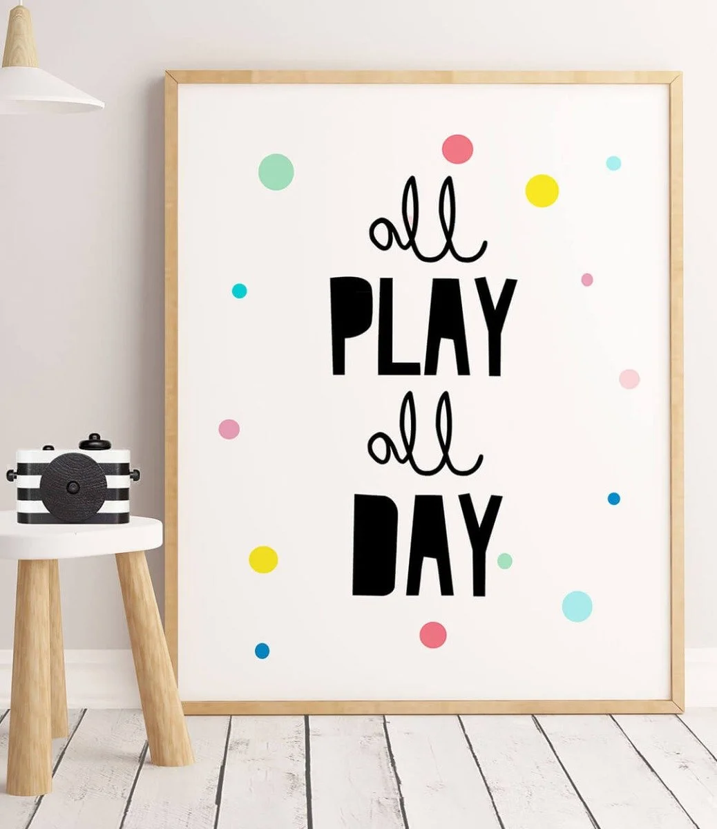 All Play All Day Wall Art Print by Sweet Pea