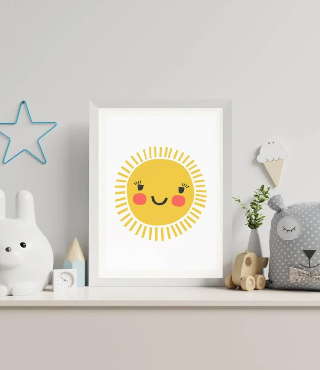 Happy Sun Wall Art Print by Sweet Pea