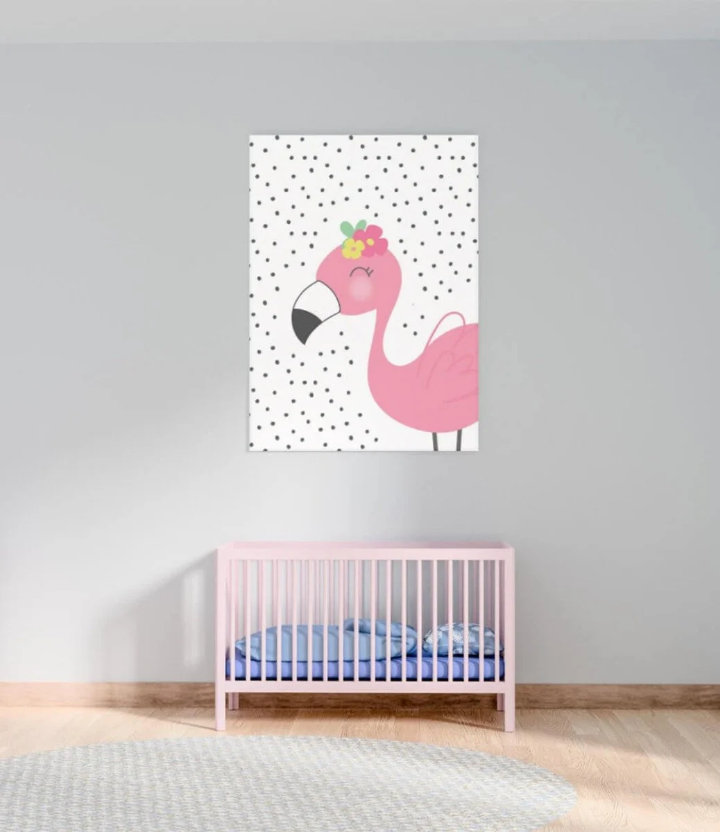 Pink Flamingo Wall Art Print by Sweet Pea