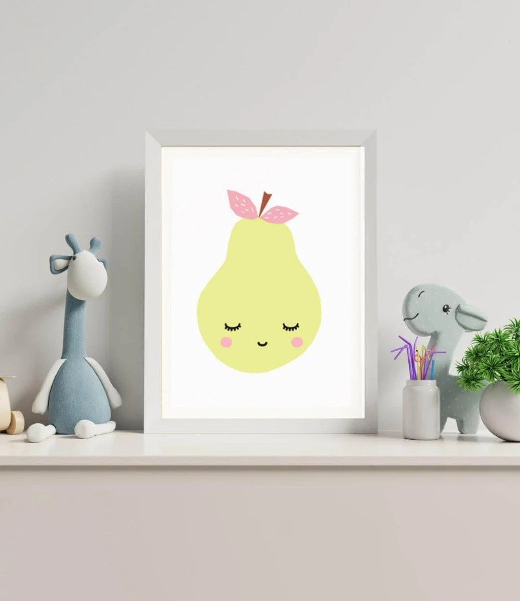 Sleepy Pear Wall Art Print by Sweet Pea
