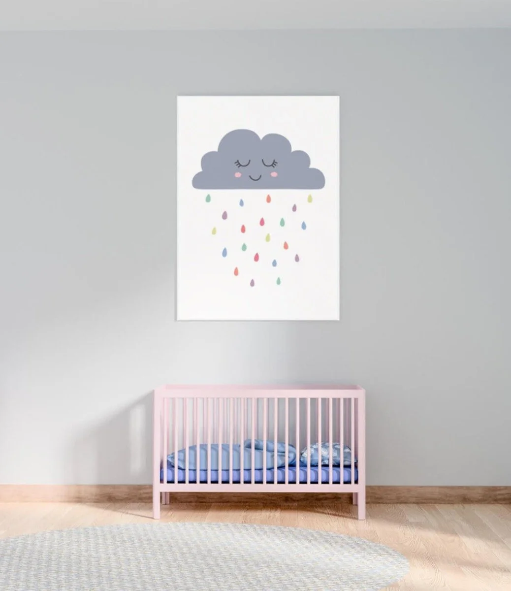 Sleepy Rain Cloud Wall Art Print by Sweet Pea