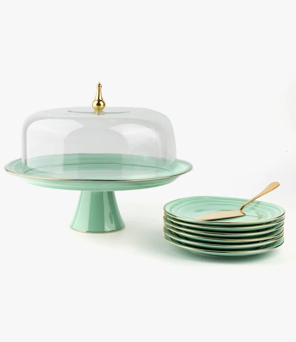 Teal - Cake Serving Sets From Harmony