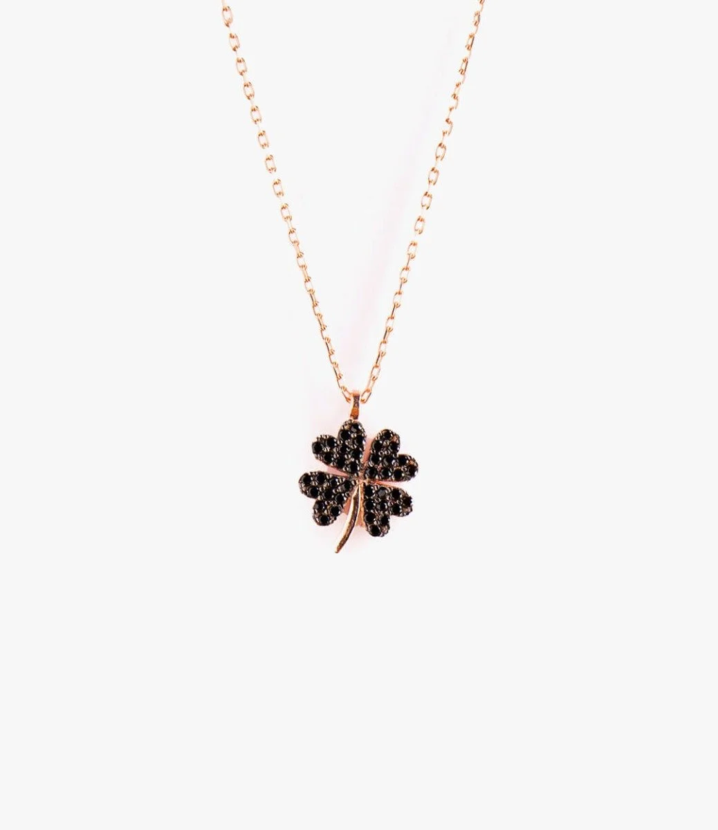 The Flower Necklace-Black