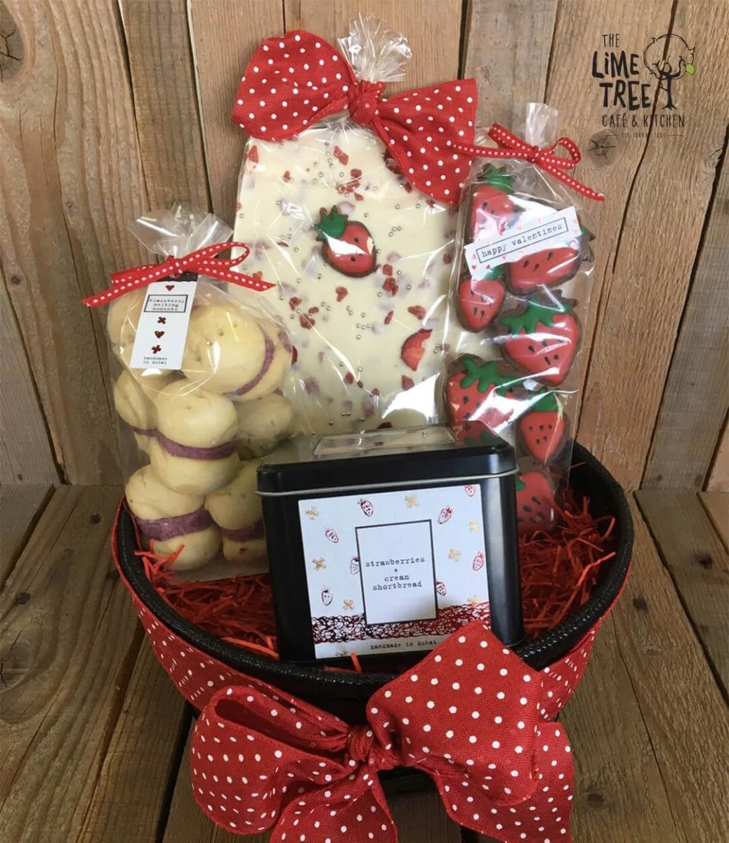 The Strawberry Valentine Basket by Lime Tree Cafe