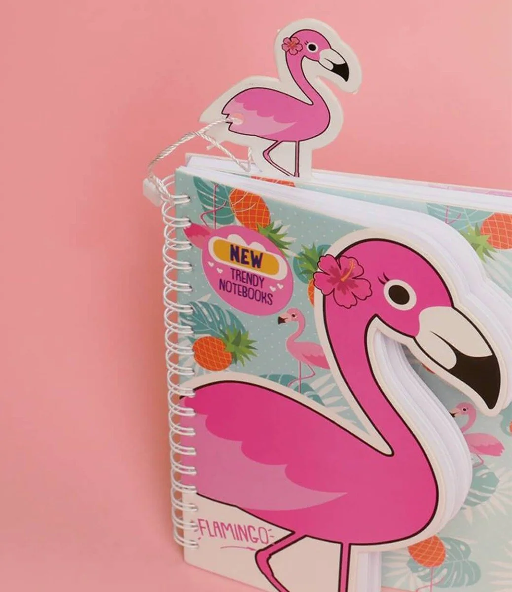 Trendy Wire Notebook Flamingo