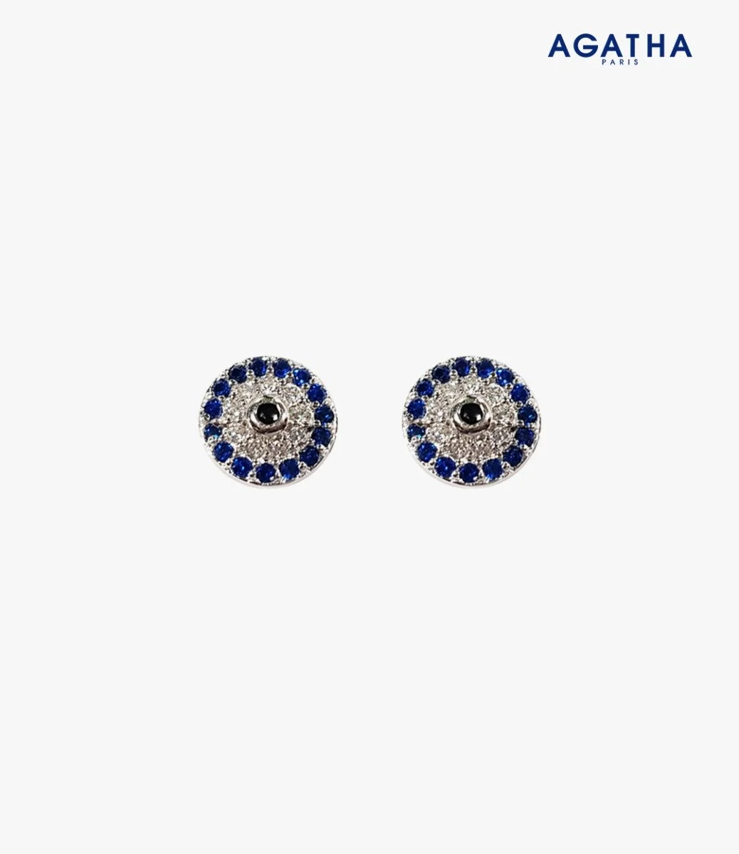 Turkish Eye Silver Earrings by Agatha