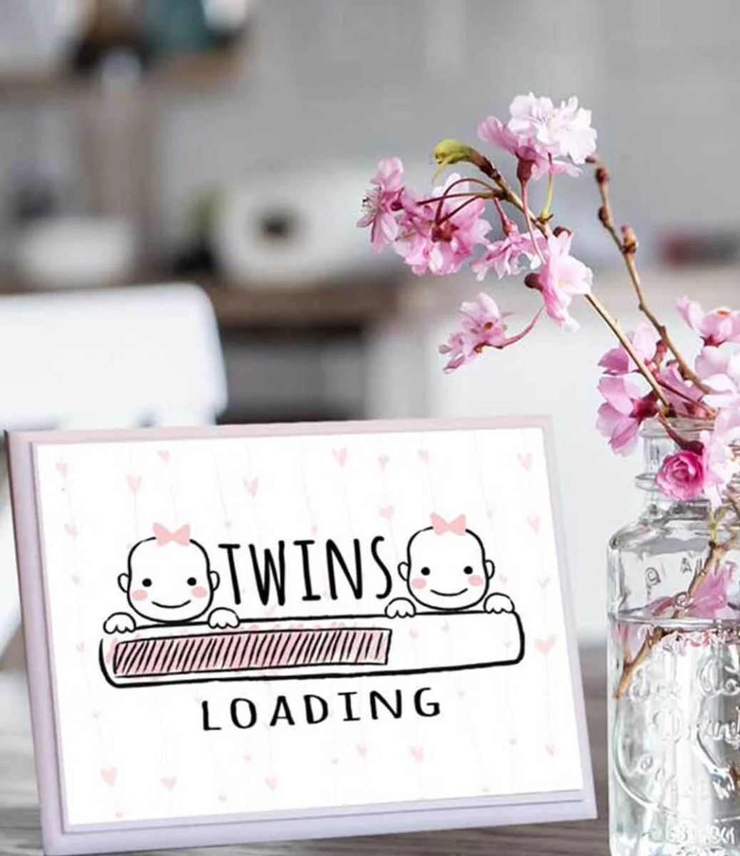 Wooden Plaque With "Twins Loading" Design