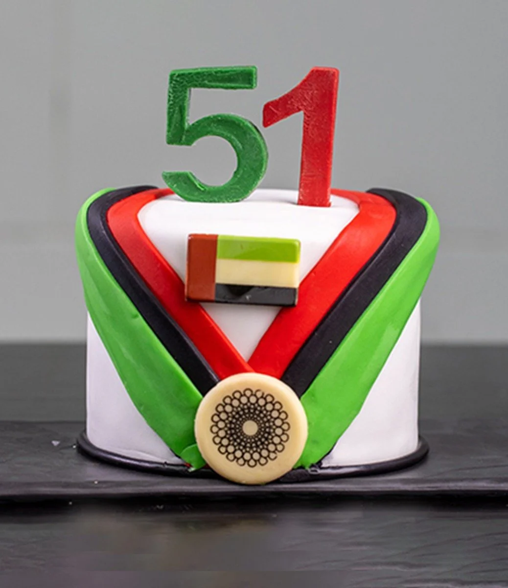 UAE Flag Mono Cake by Bloomsbury's