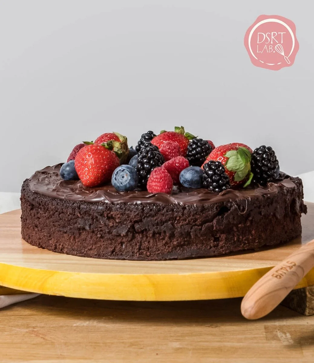 Vegan Berry Chocolate Cake by Dsrt Lab 