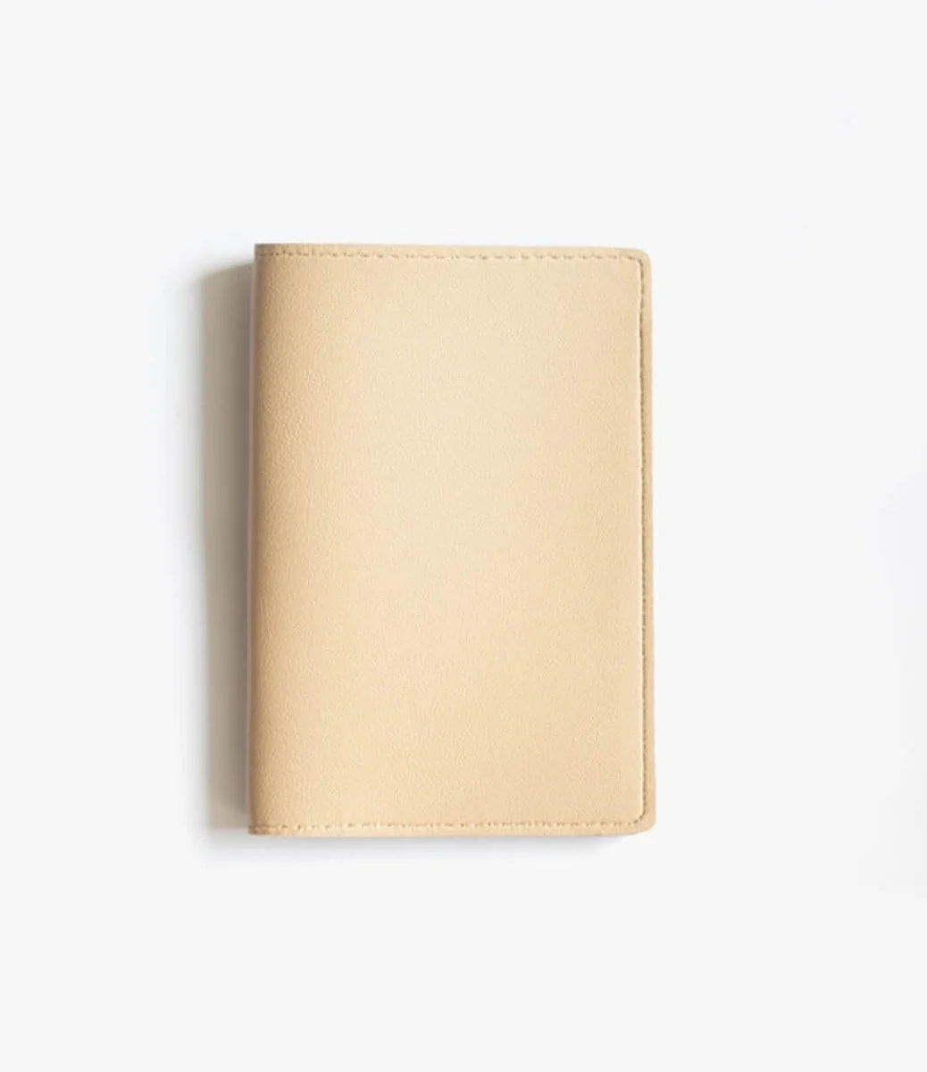 Vegan Leather Passport Cover - Linen White by Royal Page Co