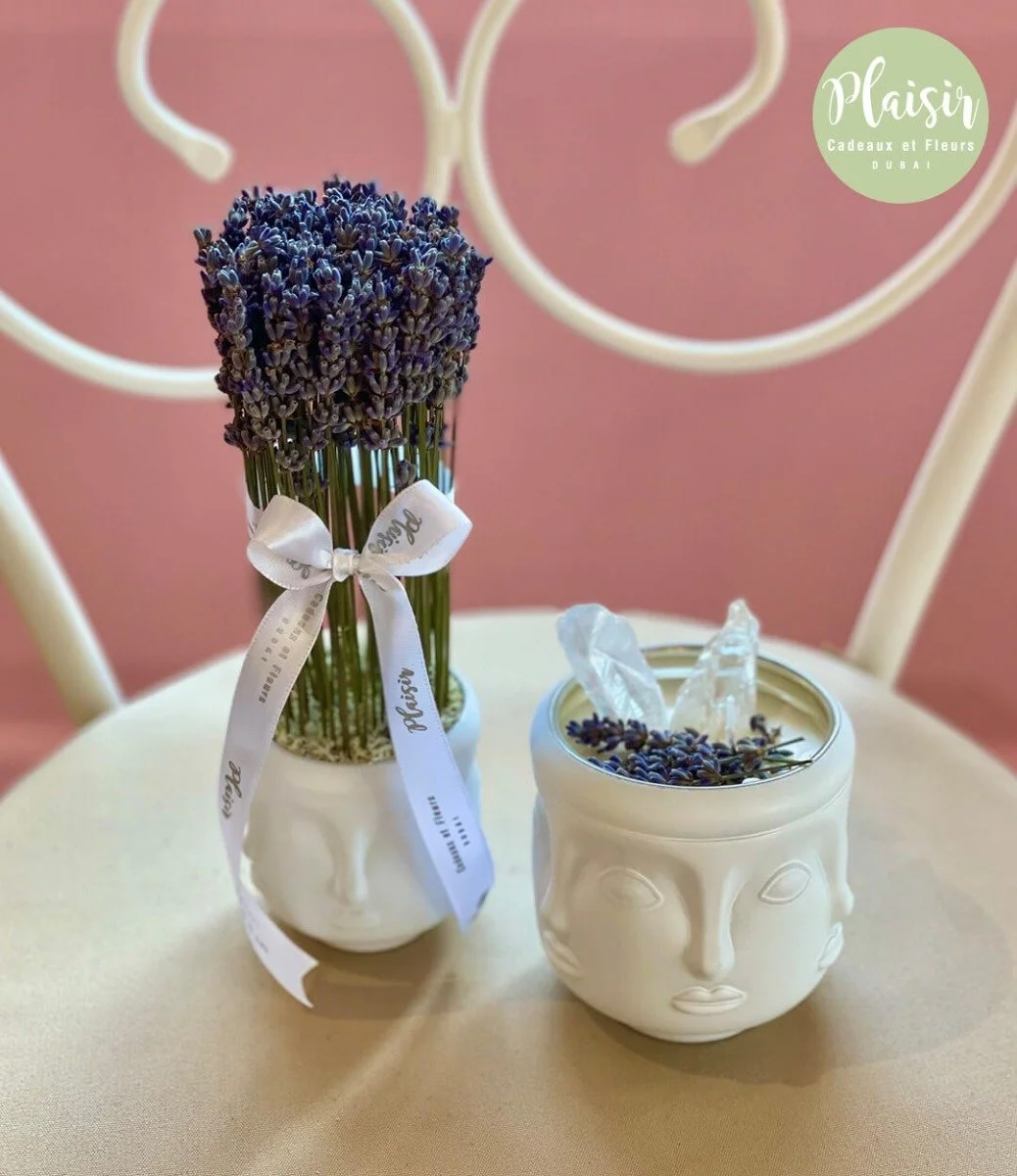 Visage Lavender and Crystal Candle Giftset By Plaisir  By Plaisir