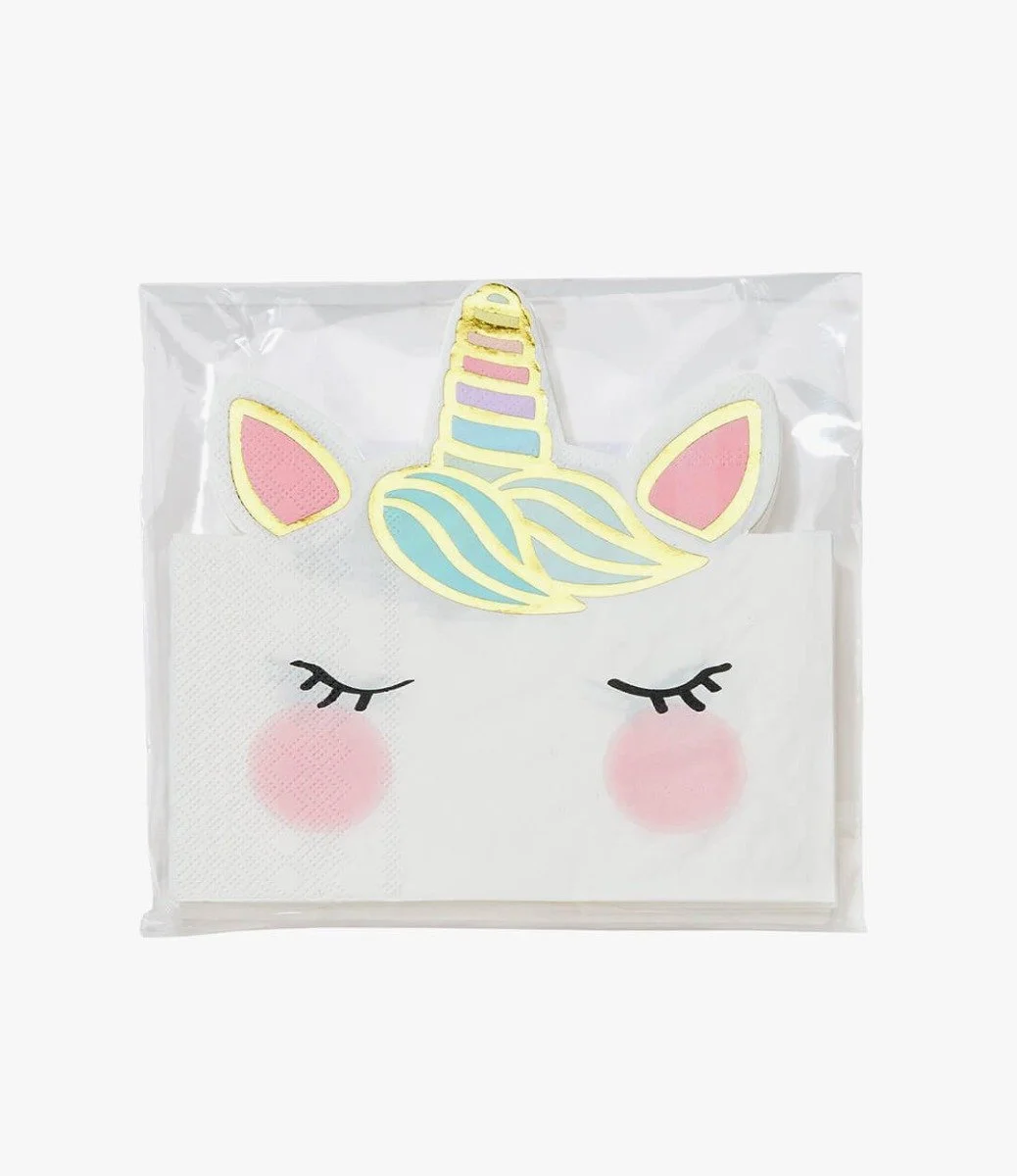 We Heart Unicorn Shaped Napkins 12pc Pack by Talking Tables