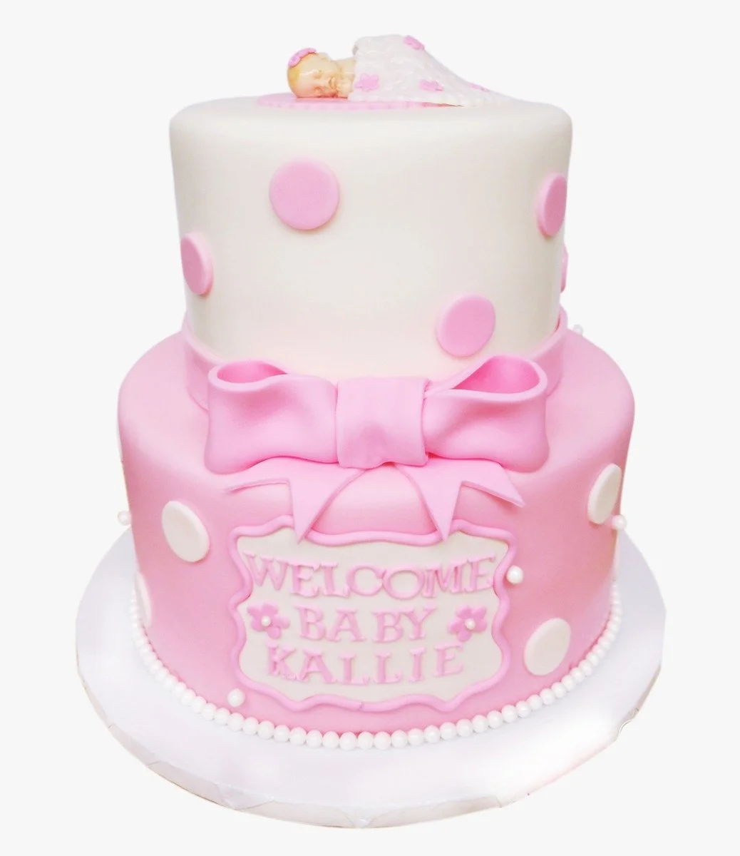 3D Tiered Customized Baby Girl Cake by Sugar Sprinkles 