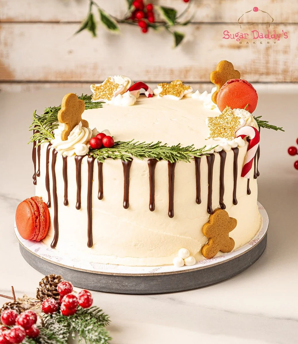 White Christmas Cake by Sugar Daddy's Bakery 