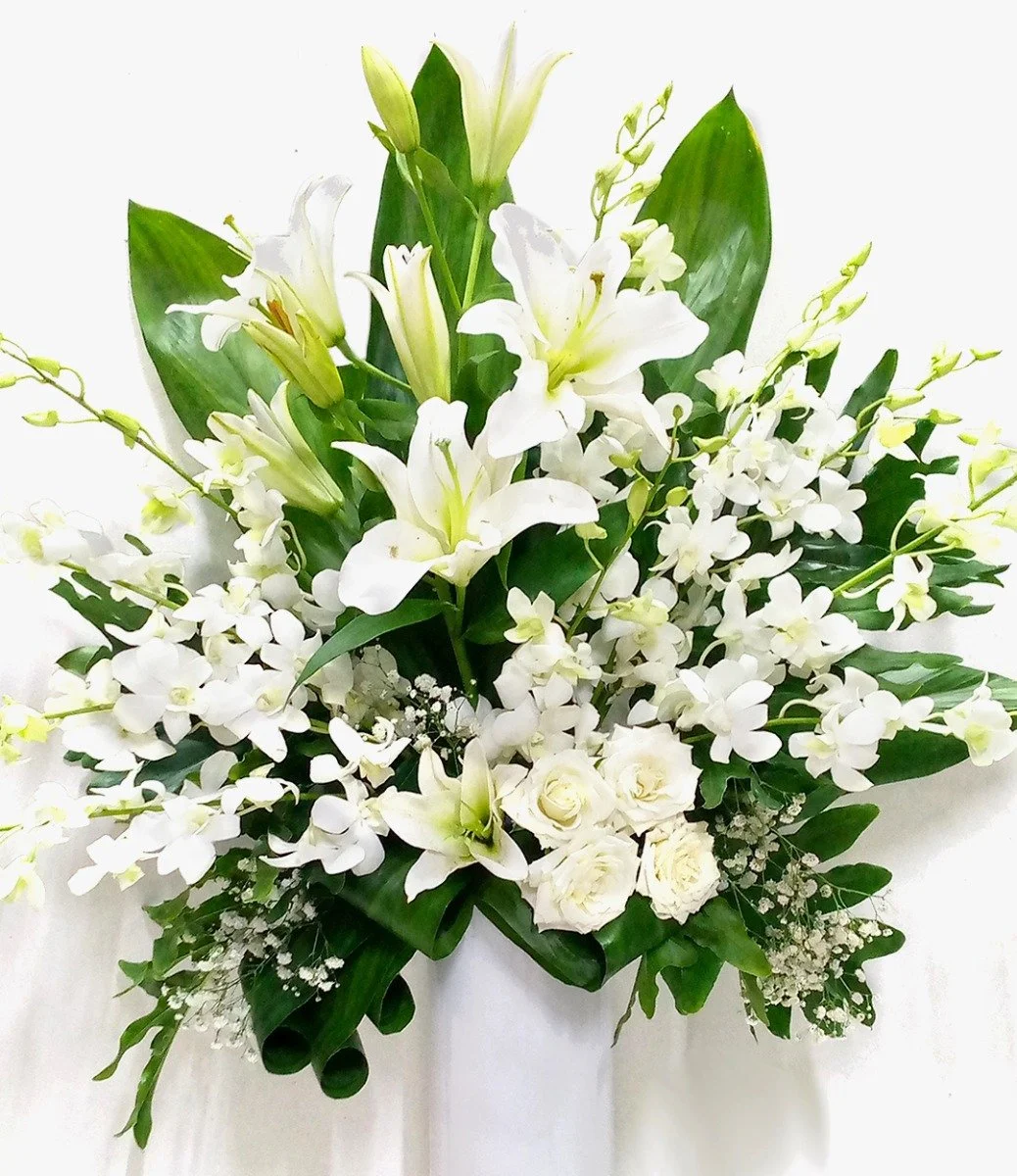 White Lilies White Orchids White Roses