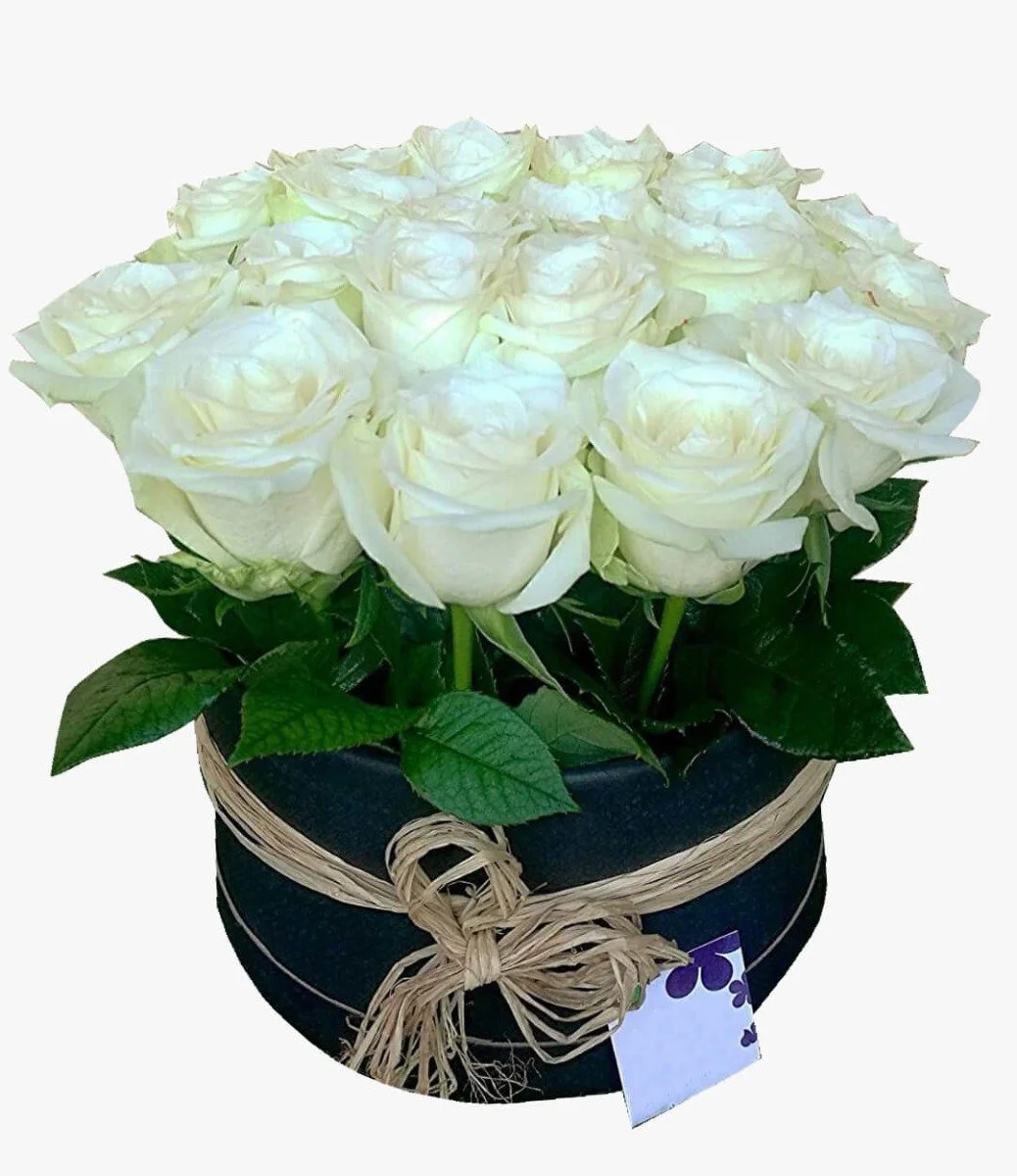 White Roses in a Box