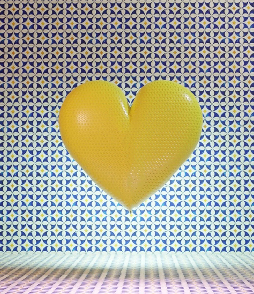 Yellow Heart Tile Metahearts Limited Edition NFT By Noonie