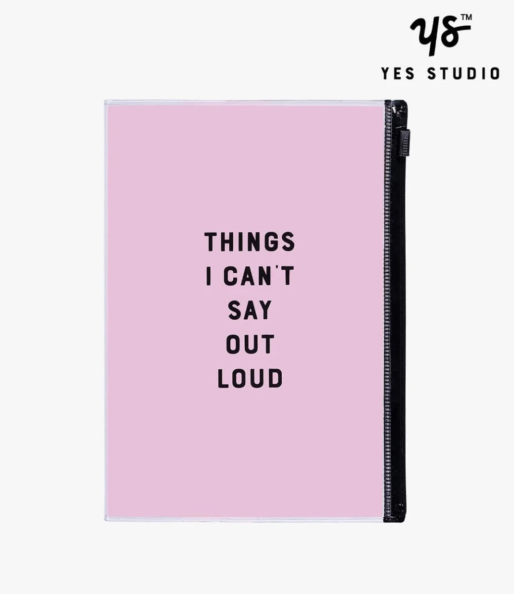 Things I Can't Say Zip Pouch Notebook by Yes Studio