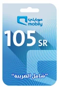 بطاقة شحن موبايلي - 105 ريال سعودي