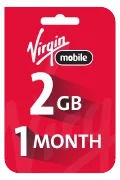 Virgin Data Recharge Card - 2 GB for 1 Month