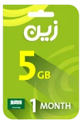 Zain Internet Recharge Card - 5 GB for 1 Month