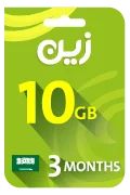 Zain Internet Recharge Card - 10 GB for 3 Month